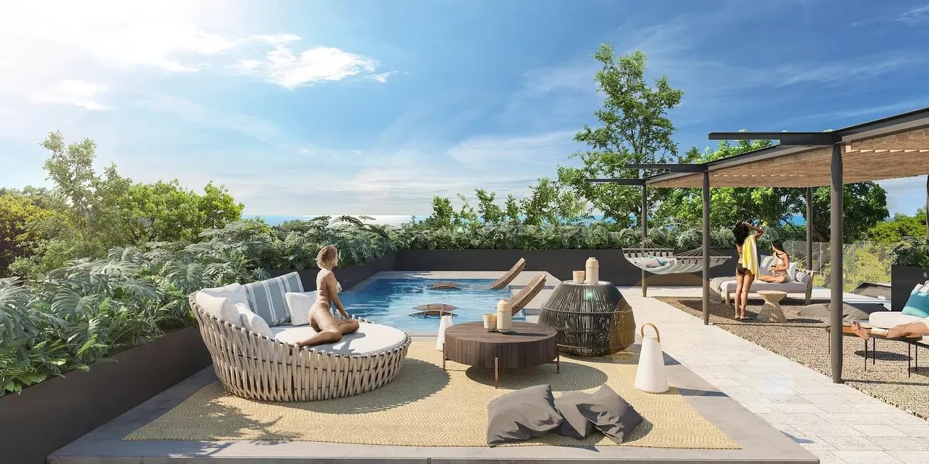 Terraza; vista, luz natural