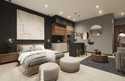 Спаваћа соба; модерни стил, дрвени под