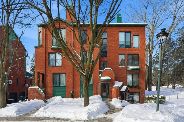 House and surroundings; view