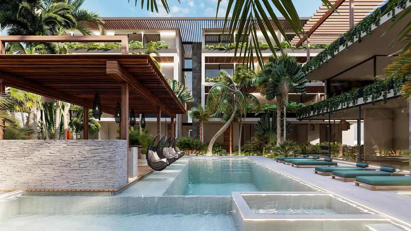 Casa y alrededores; vista, luz natural