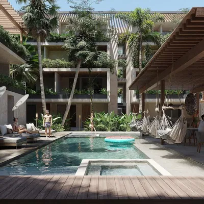 Casa y alrededores; vista, luz natural