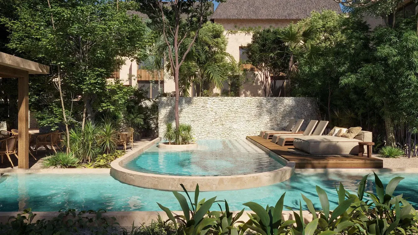 Casa y alrededores; vista, luz natural