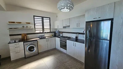 Кухиња; кухињски апарати, плочице, природно светло, модерни стил