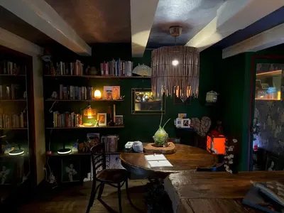 Other; wood floor, rustic style, dark interior, natural light