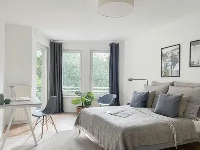 Bedroom; natural light, modern style
