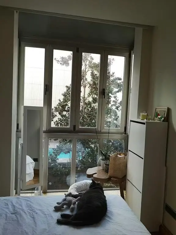 Chambre; vue, lumière naturelle