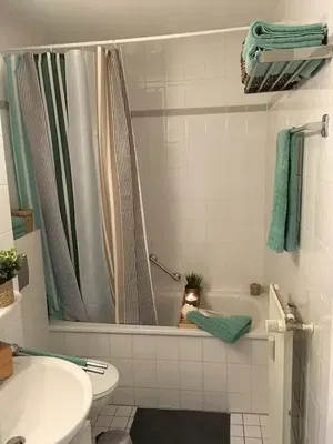 Bathroom; tile floor, natural light, renovated