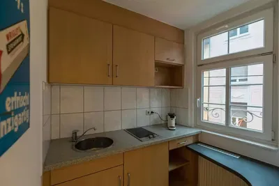 Kitchen; view, tile floor, natural light