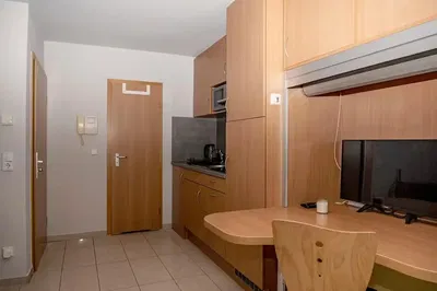 Kuhinja; kućanski aparati, pločice, prirodna svjetlost, moderan stil