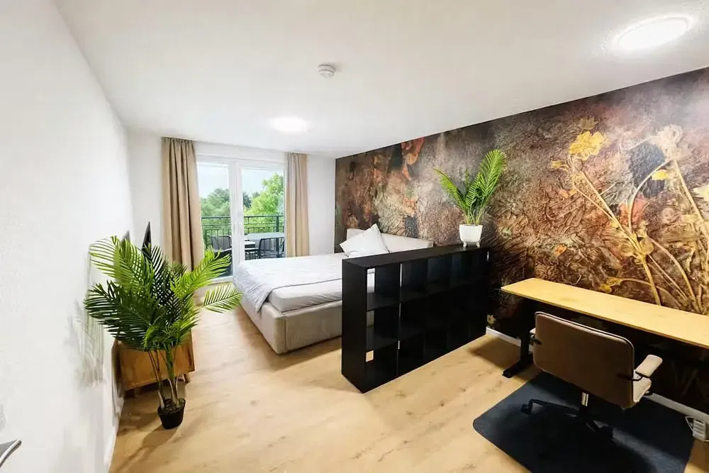 Bedroom; natural light, wood floor