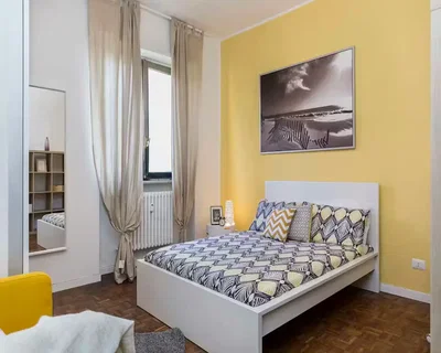 Camera da letto; luce naturale, stile moderno