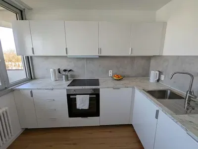 Kuchyně; kuchyňské spotřebiče, výhled, přirozené světlo