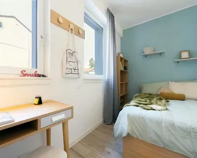 Schlafzimmer; tageslicht, moderner stil