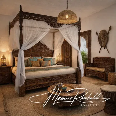 Chambre; style rustique, lumière naturelle