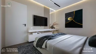 Yatak odası; modern stil, doğal ışık