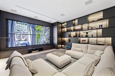 Oturma odası; manzara, modern stil