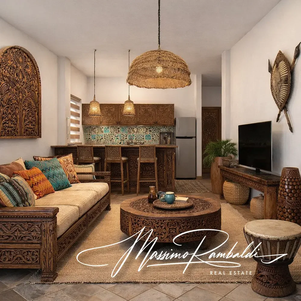 Dnevni boravak; rustikalni stil, prirodna svjetlost