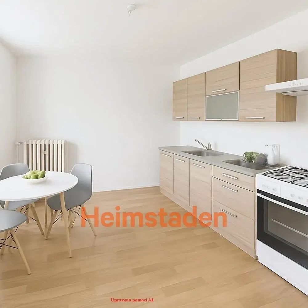 Kuchnia; sprzęt kuchenny, podłoga drewniana, styl nowoczesny, wyremontowany, światło dzienne