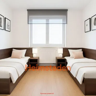 Schlafzimmer; holzboden, tageslicht, moderner stil