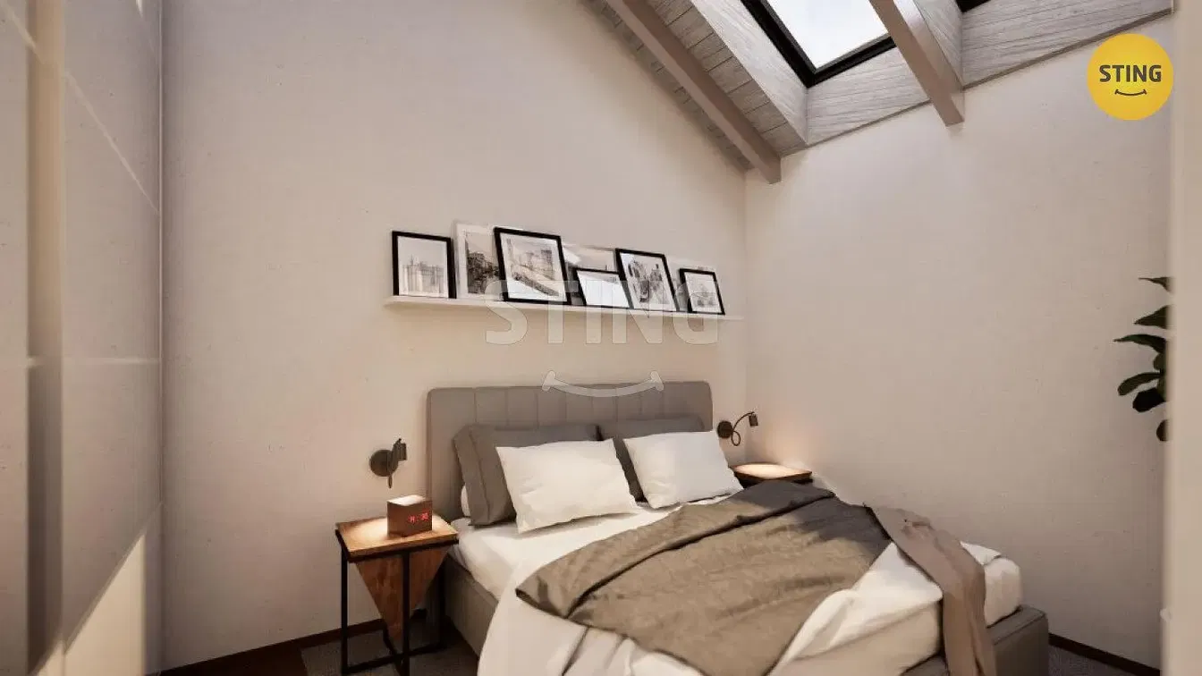 Chambre; lumière naturelle, style moderne