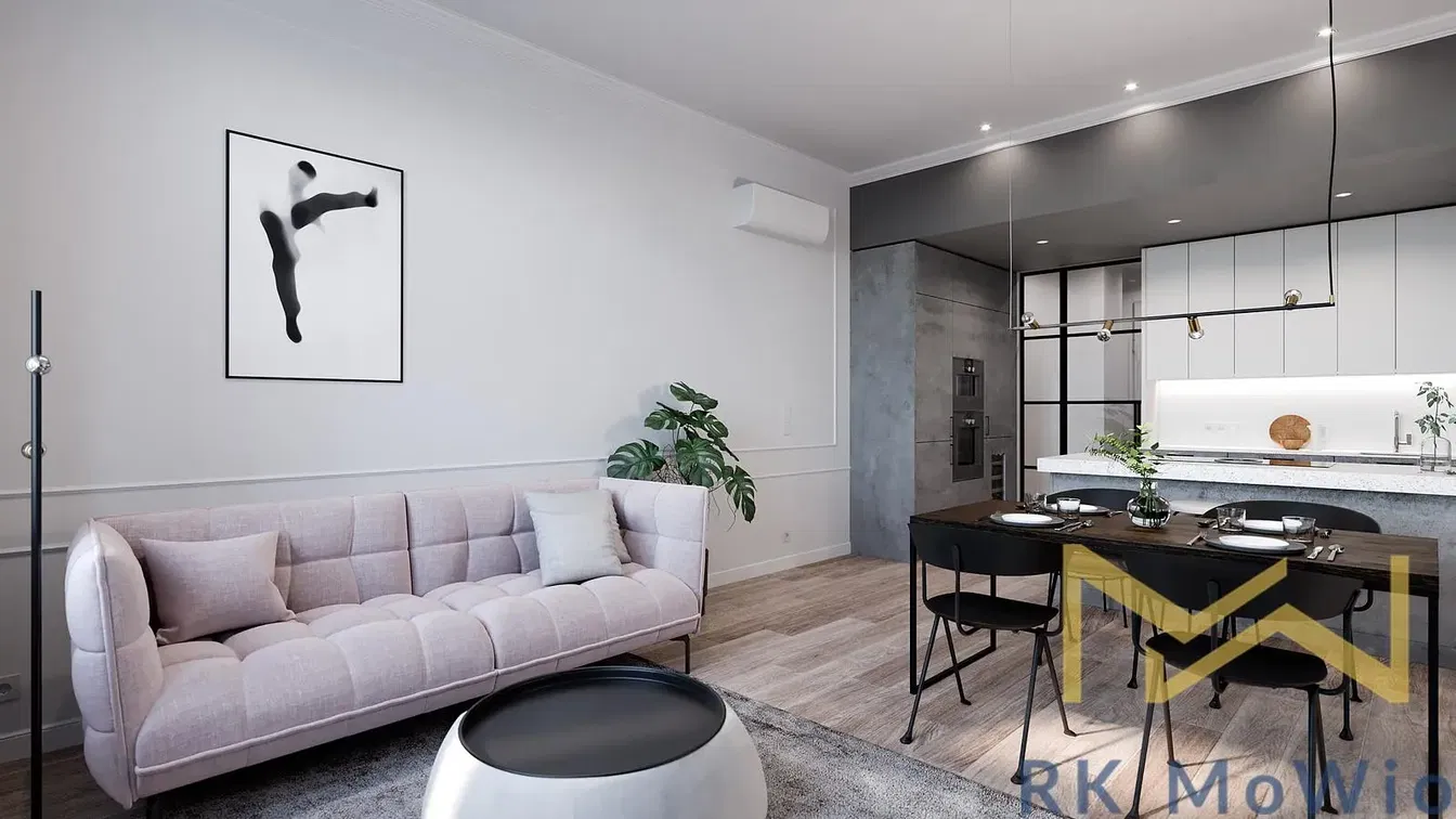 Woonkamer; moderne stijl, houten vloer, natuurlijk licht, gerenoveerd