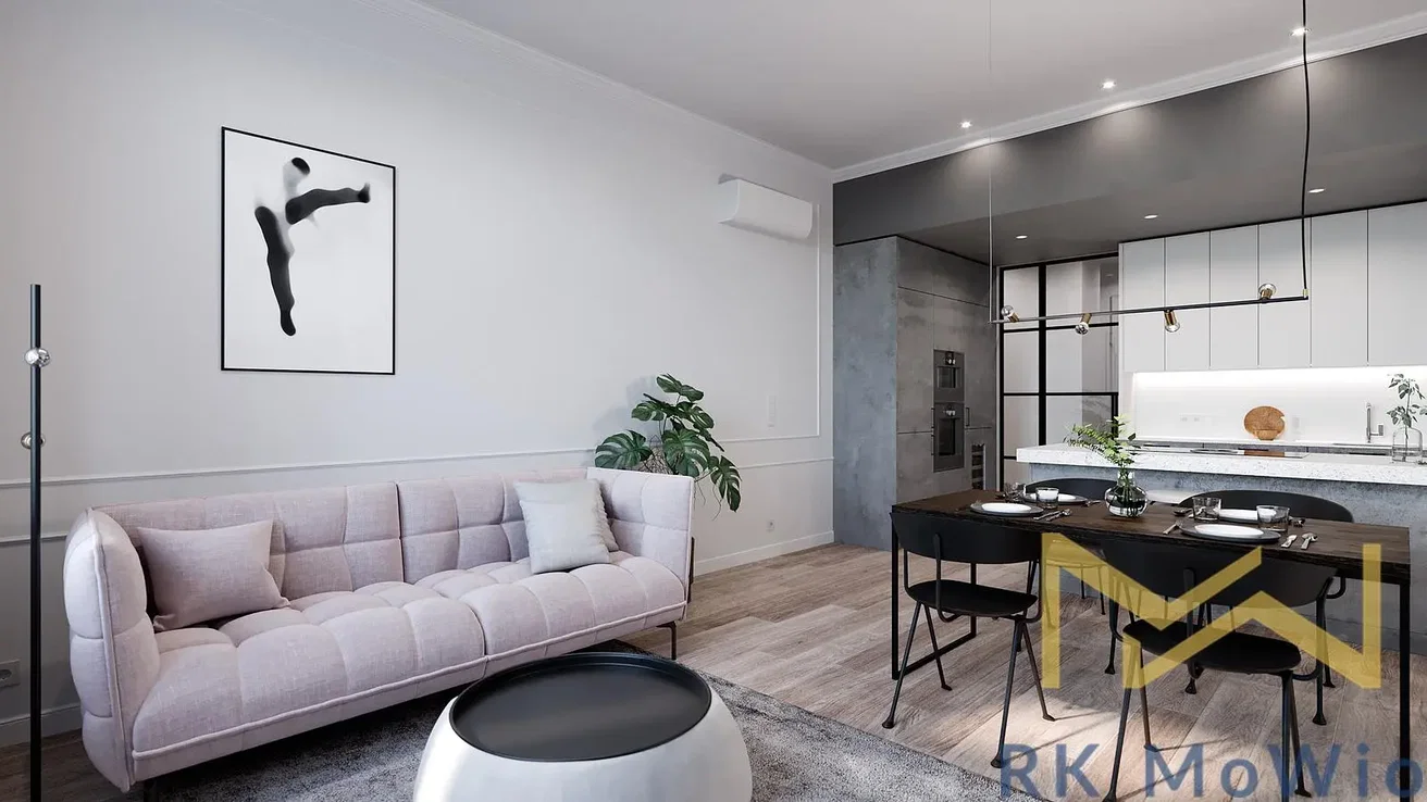 Woonkamer; moderne stijl, houten vloer, natuurlijk licht, gerenoveerd