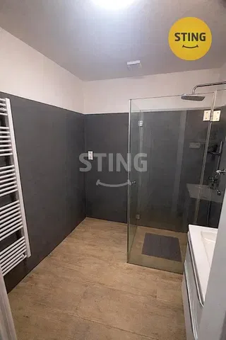 Badkamer; tegelvloer, natuurlijk licht, gerenoveerd