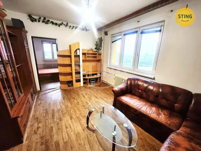 Salon; podłoga drewniana, światło dzienne