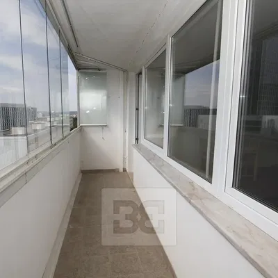 Balcony; view, tile floor