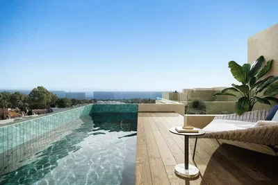 Terras; uitzicht, tegelvloer