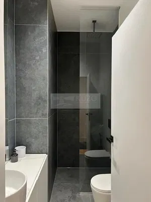 Banyo; fayans zemin, tadilatlı, doğal ışık, modern stil