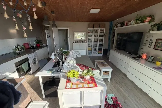 Soggiorno; elettrodomestici, luce naturale, stile moderno