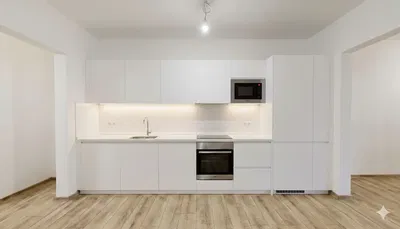 Küche; küchengeräte, holzboden, renoviert, tageslicht