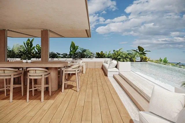 Terrasse; blick, holzboden, tageslicht