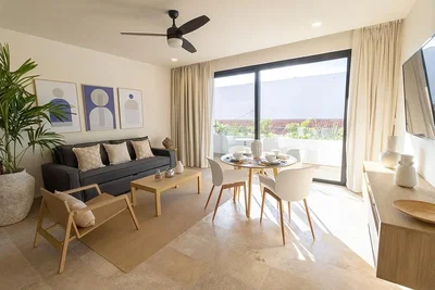 Salón; luz natural, estilo moderno, suelo de baldosas