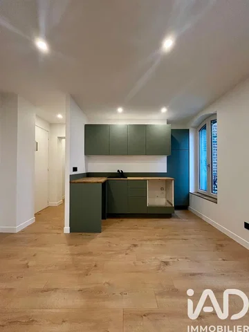 Küche; küchengeräte, holzboden, renoviert, tageslicht