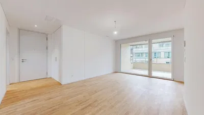 Wohnzimmer; holzboden, tageslicht, blick