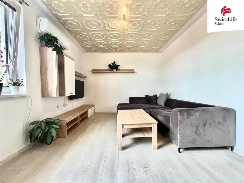 Obývací pokoj; přirozené světlo, moderní styl, dřevěná podlaha