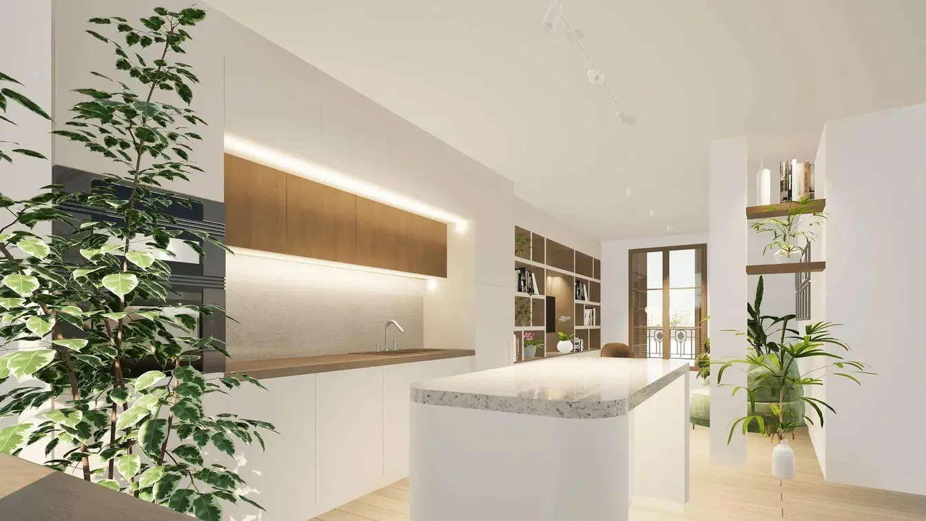 Κουζίνα; φυσικό φως, μοντέρνο στυλ