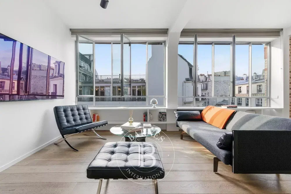 Wohnzimmer; blick, holzboden, tageslicht, moderner stil