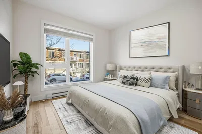 Dormitorio; luz natural, estilo moderno, suelo de madera