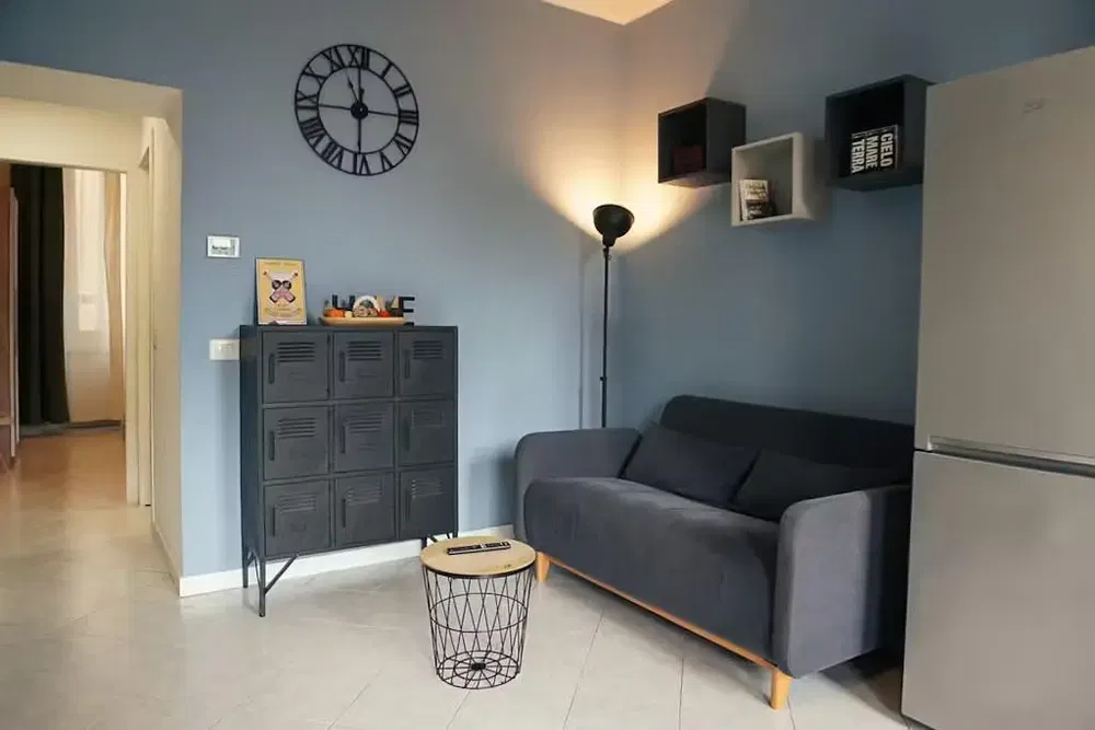 Wohnzimmer; fliesenboden, moderner stil