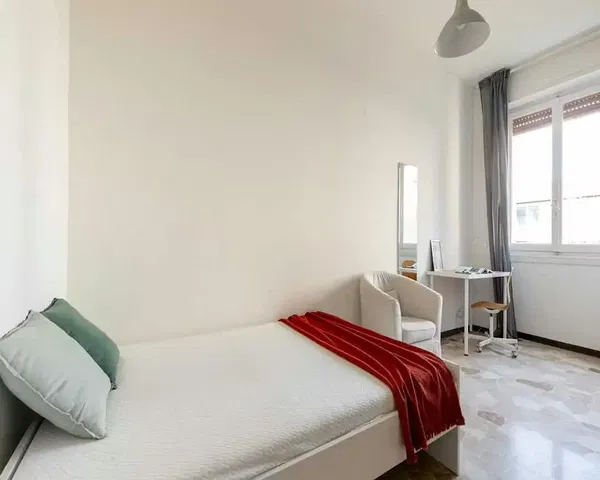 Camera da letto; luce naturale, stile moderno