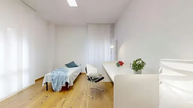 Bedroom; natural light, wood floor