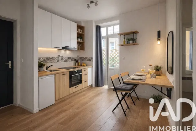 Kitchen; kitchen appliances, natural light, modern style, wood floor