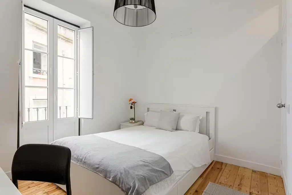 Bedroom; natural light, wood floor
