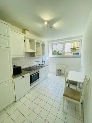 Кухиња; кухињски апарати, плочице, природно светло, модерни стил