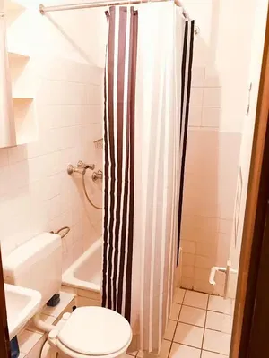 Bathroom; tile floor, natural light