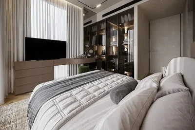 Yatak odası; doğal ışık, modern stil