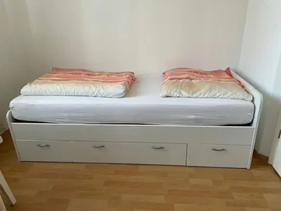 Bedroom; wood floor, natural light